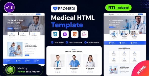 ProMedi - Doctors Clinic & Medical Services Bootstrap 5 HTML Template