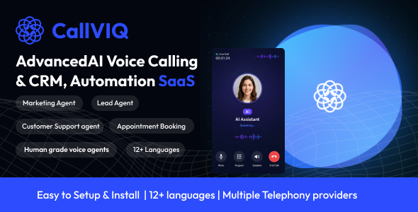 CallVIQ – AI Voice Calling & CRM SaaS for Marketing, Sales, Support & Lead Automation