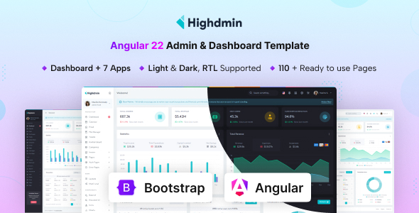 Highdmin - Angular 22 Admin & Dashboard Template