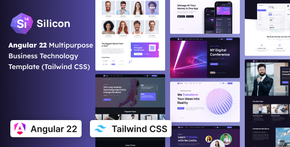 Silicon - Multipurpose Business, SaaS & Technology Tailwind CSS Angular 22 Template
