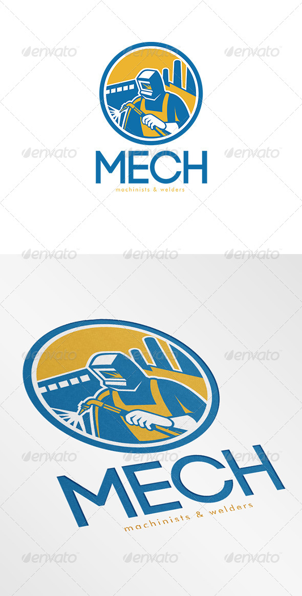Mech Machinist and Welder Fabricator Logo