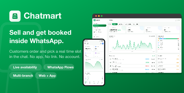 Chatmart - WhatsApp Orders and Bookings Manager Flutter App | Web