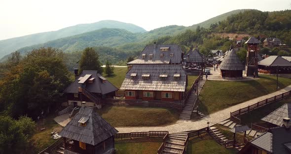 Drvengrad Serbia Aerial