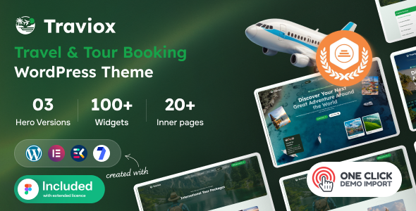 Traviox – Modern Travel & Tour Booking WordPress Theme