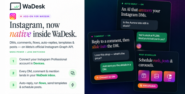 Instagram Add-on for WaDesk