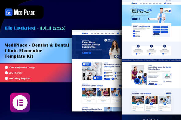 MediPlace - Dentist & Dental Clinic Elementor Template Kit