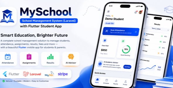 MySchool | School Management System With Laravel and Flutter