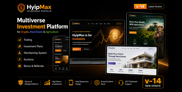 HYIP MAX - Multiverse Investment Project for Crypto , Real Estate & Agriculture