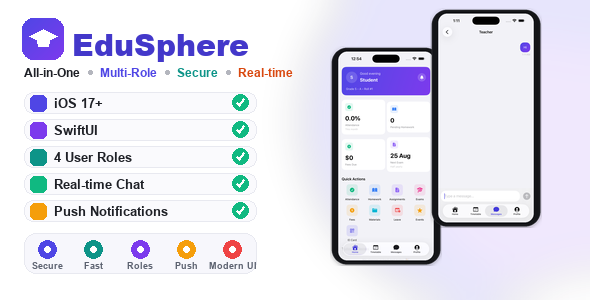 EduSphere | Multi-Role School Management App - iOS SwiftUI App