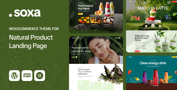 Soxa – Natural Product Landing Page WooCommerce Theme