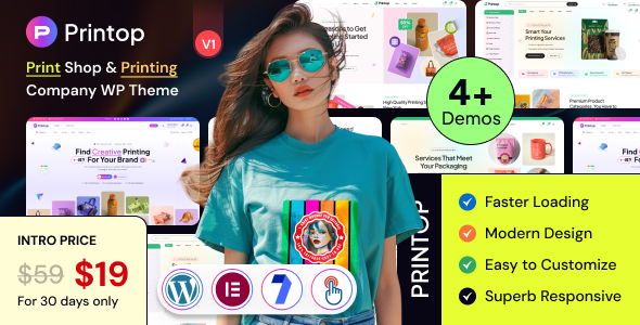 Printop - Print Shop & Printing Company WordPress Theme