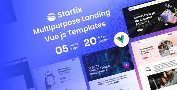 Startix - Multipurpose Saas Landing Vue js Templates