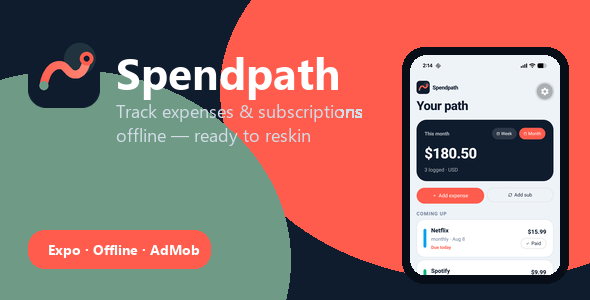 Spendpath - React Native Expo Expense & Subscription Tracker