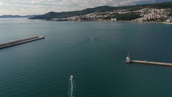 The marina at Kavala, Greece