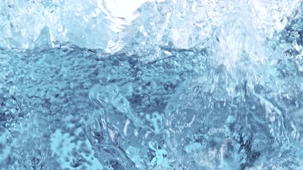 Super Slow Motion Shot of Splashing and Bubbling Water at 1000 Fps