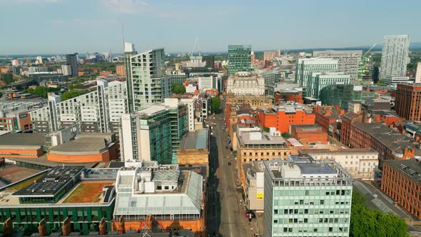 Aerial View Over the City of Manchester  Travel Photography