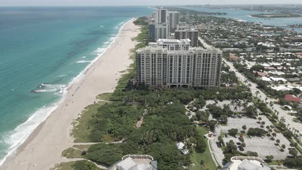 Panoramic Coast Line Footage of Miami Beach