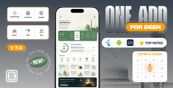 Zabi Islamic Flutter & Android iOS App