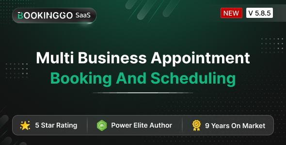 Booking SaaS - Appointment Scheduling & Booking Management System With Calendar Reservation