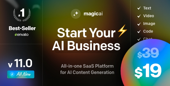 MagicAI - All-In-One SaaS Platform for AI Text, Image and Content Generation