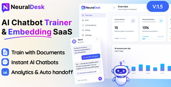 NeuralDesk - AI Chatbot Trainer & Embedding SaaS