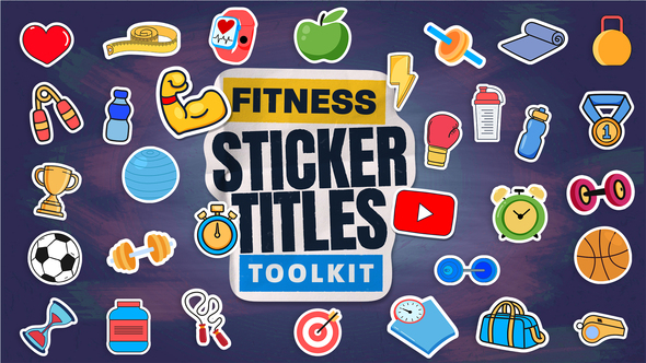 Fitness Sticker Titles Toolkit for Premiere Pro