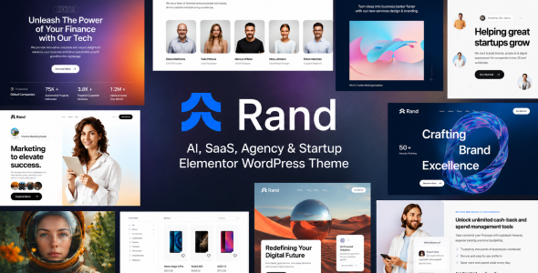 Rand – AI, SaaS, Agency & Startup Elementor WordPress Theme