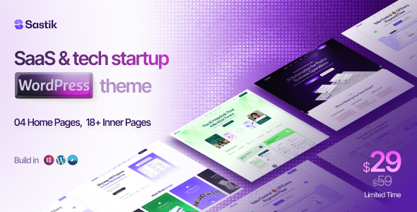 Sastik - SaaS & Tech Startup WordPress Theme