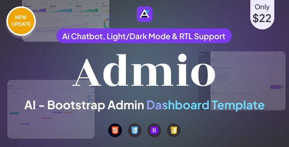 Admio - AI Multipurpose Bootstrap 5 Admin Dashboard Template + RTL