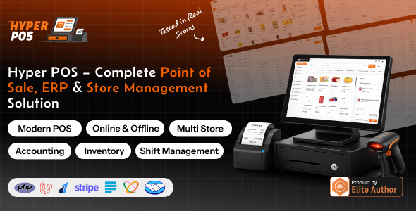 Hyper POS - Laravel Point of Sale, Inventory, ERP, Online & Offline POS, Invoicing, Accounting