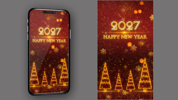 Happy New Year 2027 Countdown V43 - Vertical Video