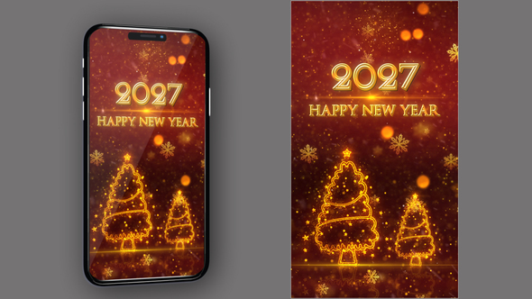 Happy New Year 2027 Countdown V46 - Vertical Video