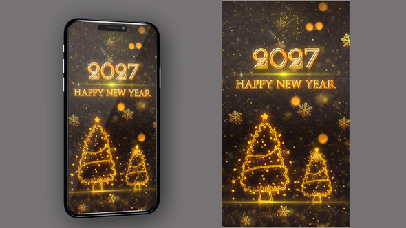 Happy New Year 2027 Countdown V47 - Vertical Video