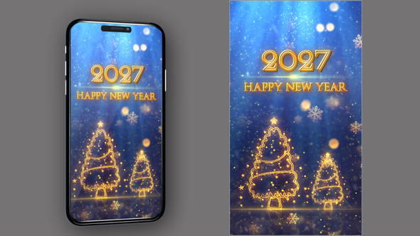 Happy New Year 2027 Countdown V48 - Vertical Video