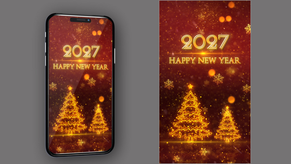 Happy New Year 2027 Countdown V49 - Vertical Video