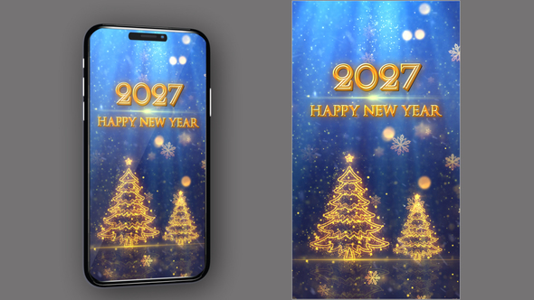 Happy New Year 2027 Countdown V51 - Vertical Video