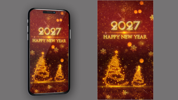 Happy New Year 2027 Countdown V52 - Vertical Video
