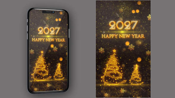 Happy New Year 2027 Countdown V53 - Vertical Video