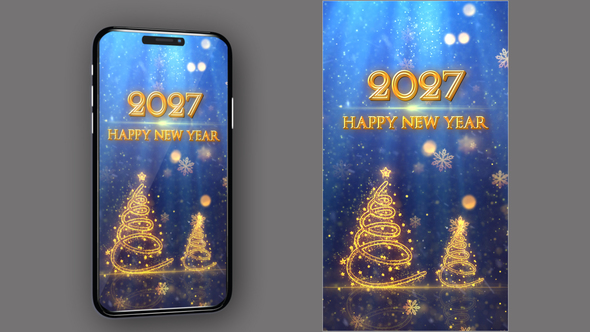 Happy New Year 2027 Countdown V54 - Vertical Video