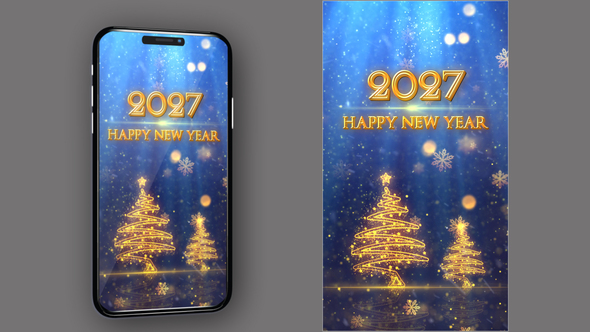 Happy New Year 2027 Countdown V57 - Vertical Video