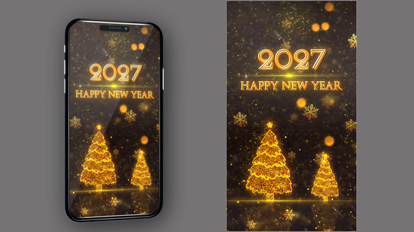 Happy New Year 2027 Countdown V59 - Vertical Video