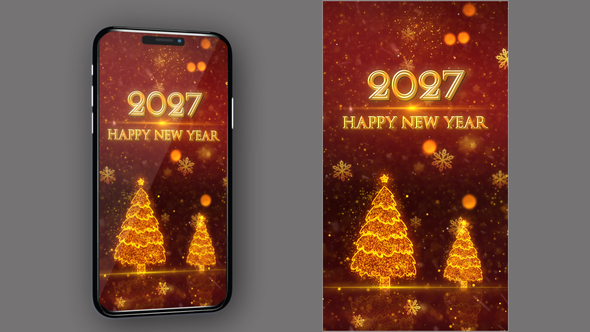 Happy New Year 2027 Countdown V58 - Vertical Video