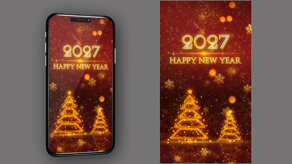 Happy New Year 2027 Countdown V61 - Vertical Video