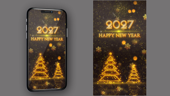 Happy New Year 2027 Countdown V62 - Vertical Video