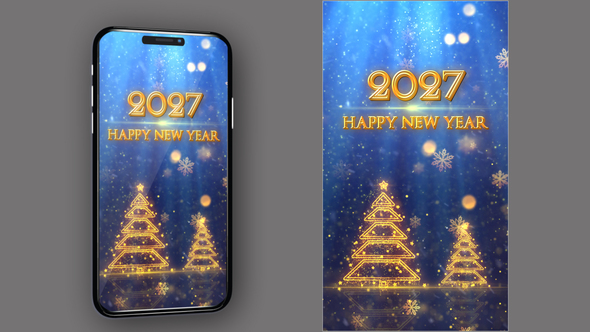 Happy New Year 2027 Countdown V63 - Vertical Video