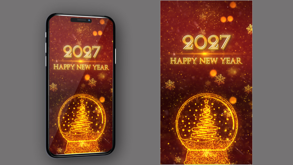 Happy New Year 2027 Countdown V64 - Vertical Video
