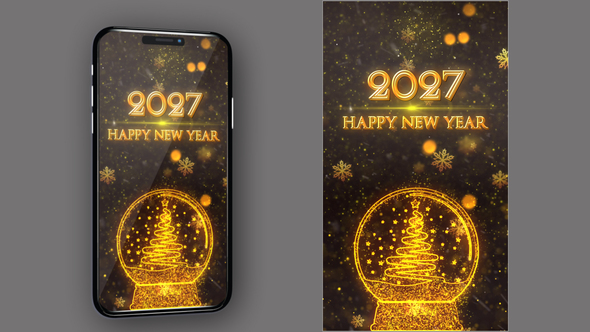 Happy New Year 2027 Countdown V65 - Vertical Video
