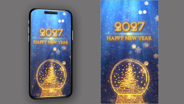 Happy New Year 2027 Countdown V66 - Vertical Video