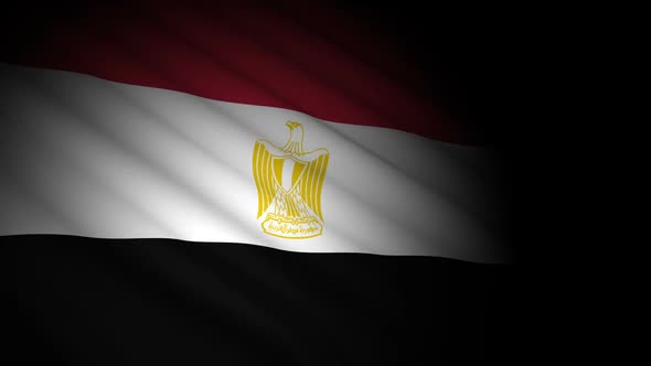 Egypt Flag Blowing in Wind alt