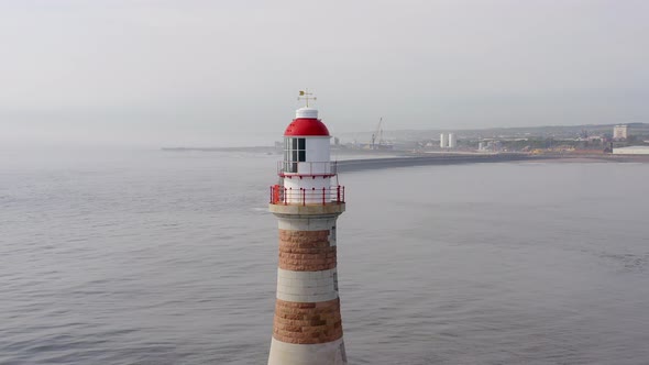 Roker Pier and Lighthouse in Sunderland at the Mouth of the Harbour